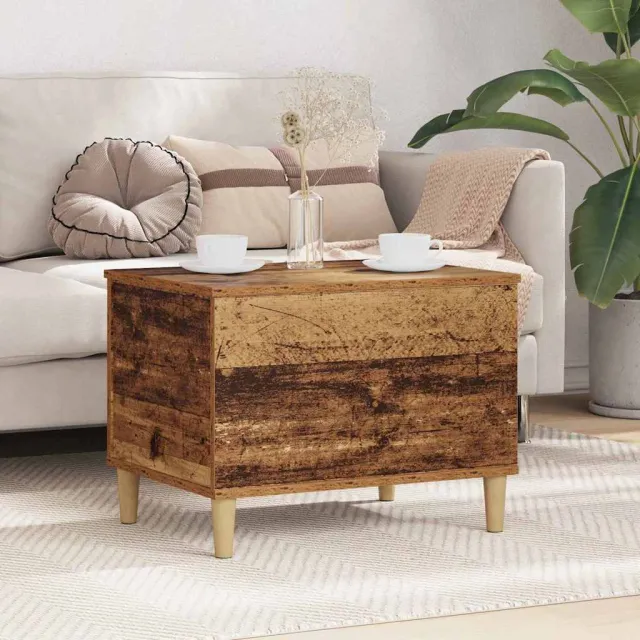vidaXL Nachtkastje Oudhout 60 x 44,5 x 45 cm Bewerkt hout bruin, foto 2