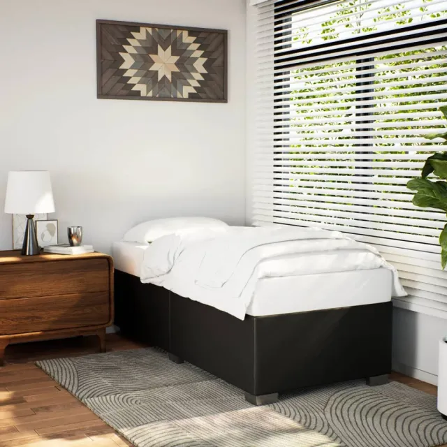 vidaXL Bedframe kunstleer zwart 90x190 cm