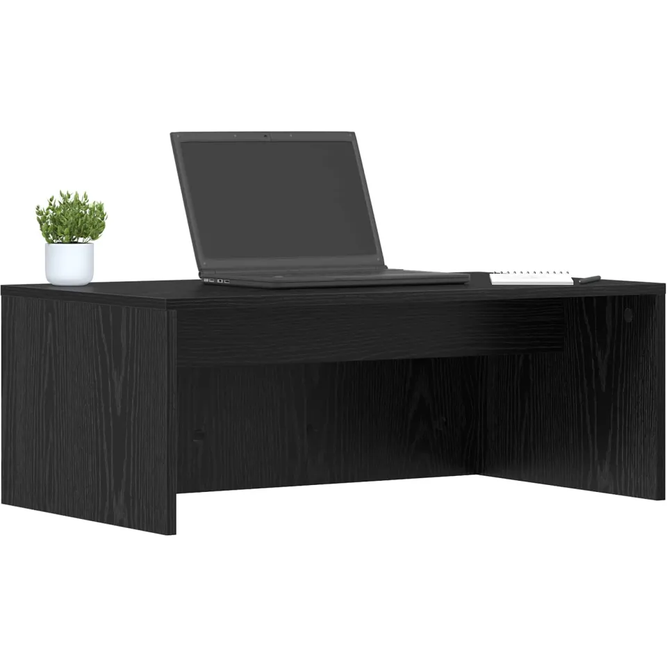 vidaXL Wandbureau Zwart Eiken 80 x 45 x 30 cm Bewerkt hout