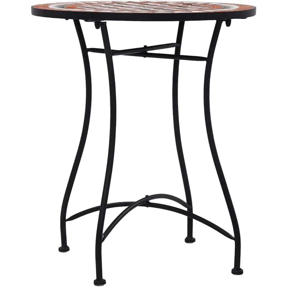 vidaXL Bistrotafel mozaïek 60 cm keramiek bruin, foto 2