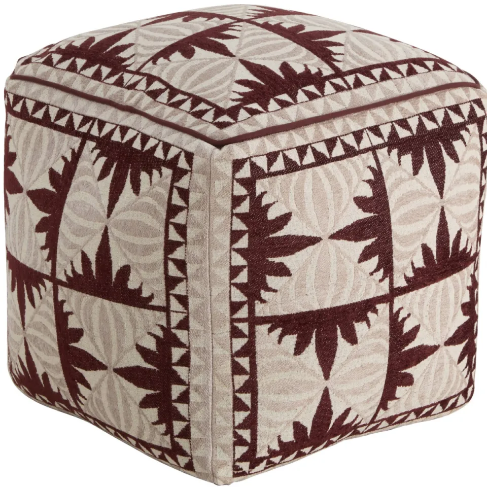 NOUS Living poef Moos Beige/bruin/naturel