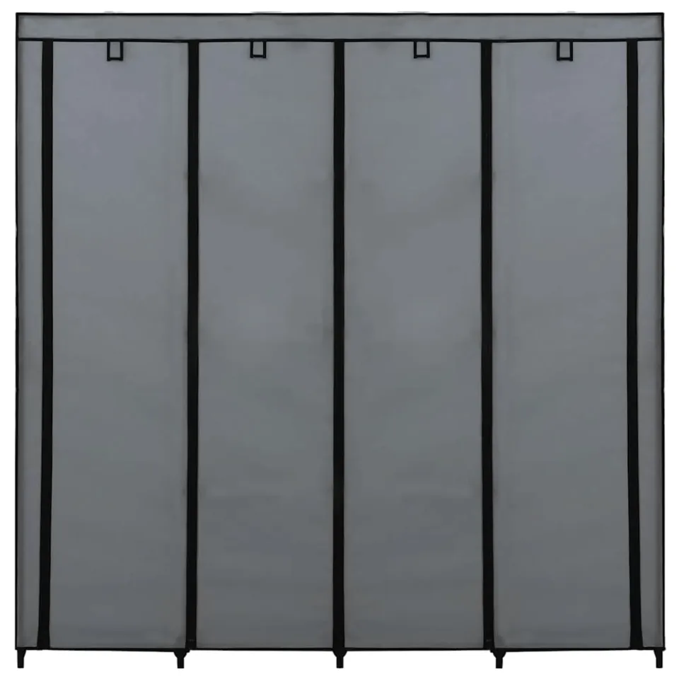 vidaXL Kledingkast met 4 vakken 175x45x170 cm grijs, foto 4