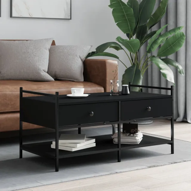 vidaXL Salontafel 99x50x50 cm bewerkt hout bruin eikenkleur, foto 2