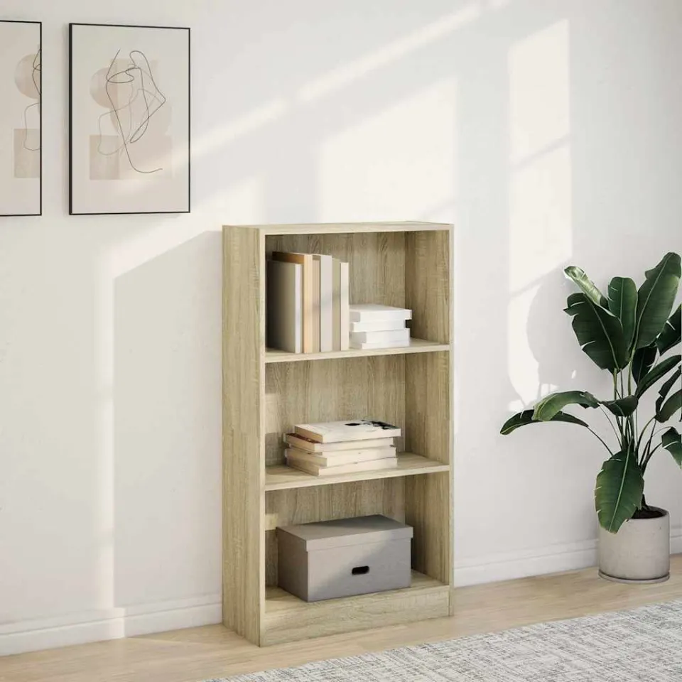 vidaXL Boekenkast 60x24x109 cm bewerkt hout sonoma eikenkleurig, foto 2