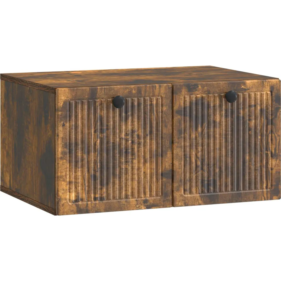 vidaXL Wandbeugel TV-kast Gerookt eiken 59,5 x 41 x 30 cm Bewerkt hout, foto 3