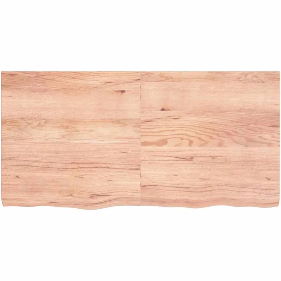 vidaXL Tafelblad 120x60x(2-6)cm behandeld massief eikenhout lichtbruin, foto 2