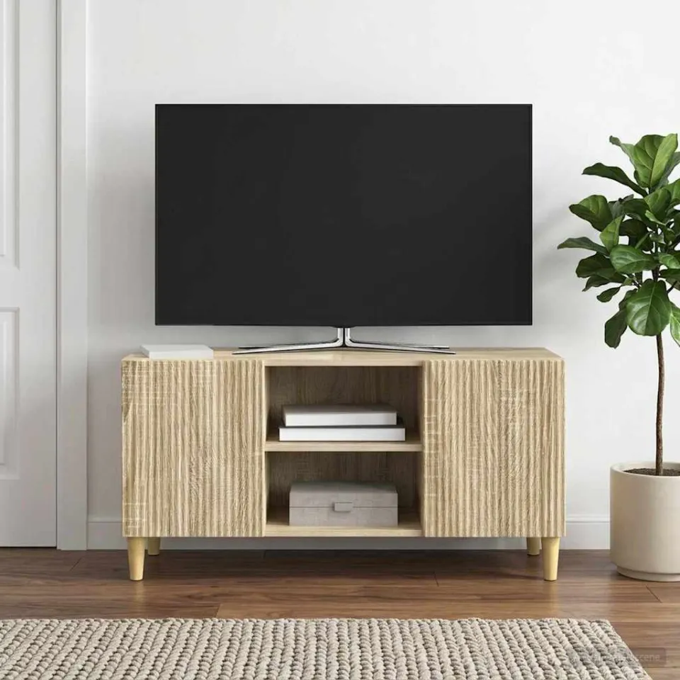 vidaXL TV-kast 102 x 34,5 x 50 cm Sonoma Eiken Bewerkt hout, foto 4