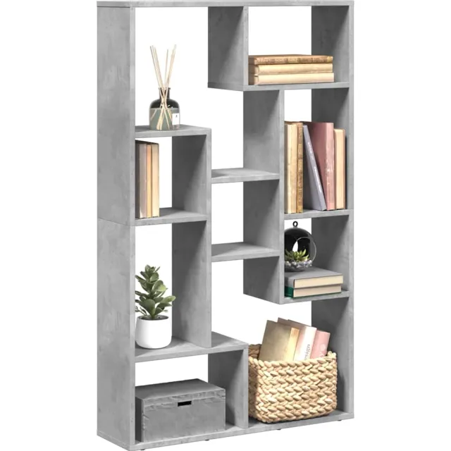 vidaXL Boekenkast 72x20x120,5 cm bewerkt hout betongrijs