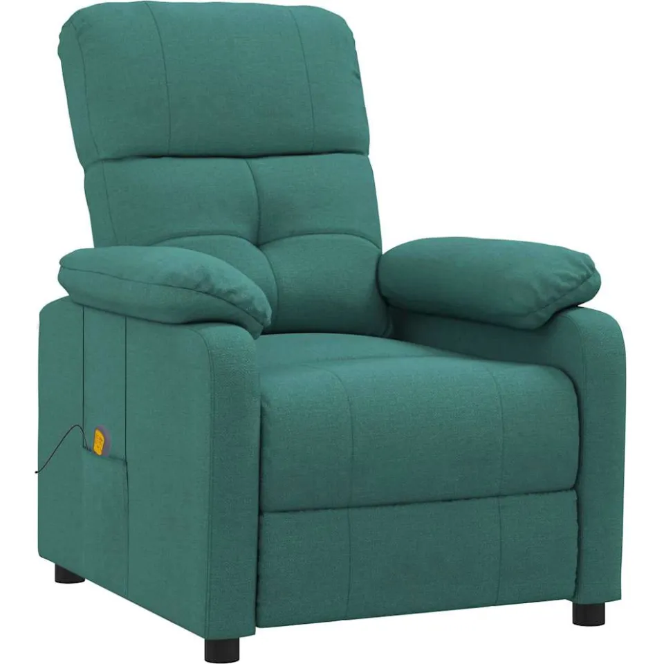 vidaXL Massagestoel stof donkergroen, foto 3