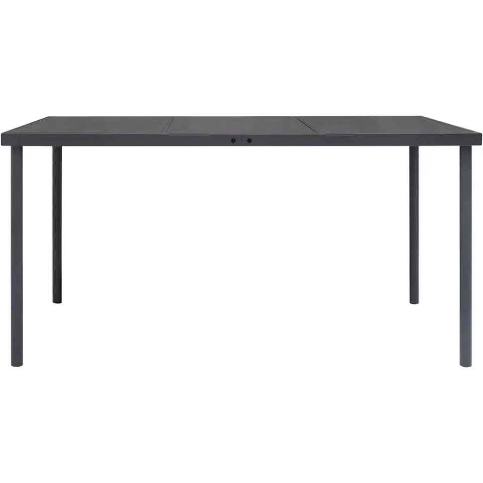 vidaXL Tuintafel 150x90x74 cm staal antracietkleurig Anthraciet