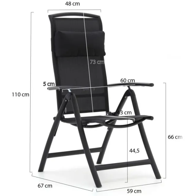 Forza Furniture Forza Capri standenstoel met Bova voetenbank grijs, foto 2