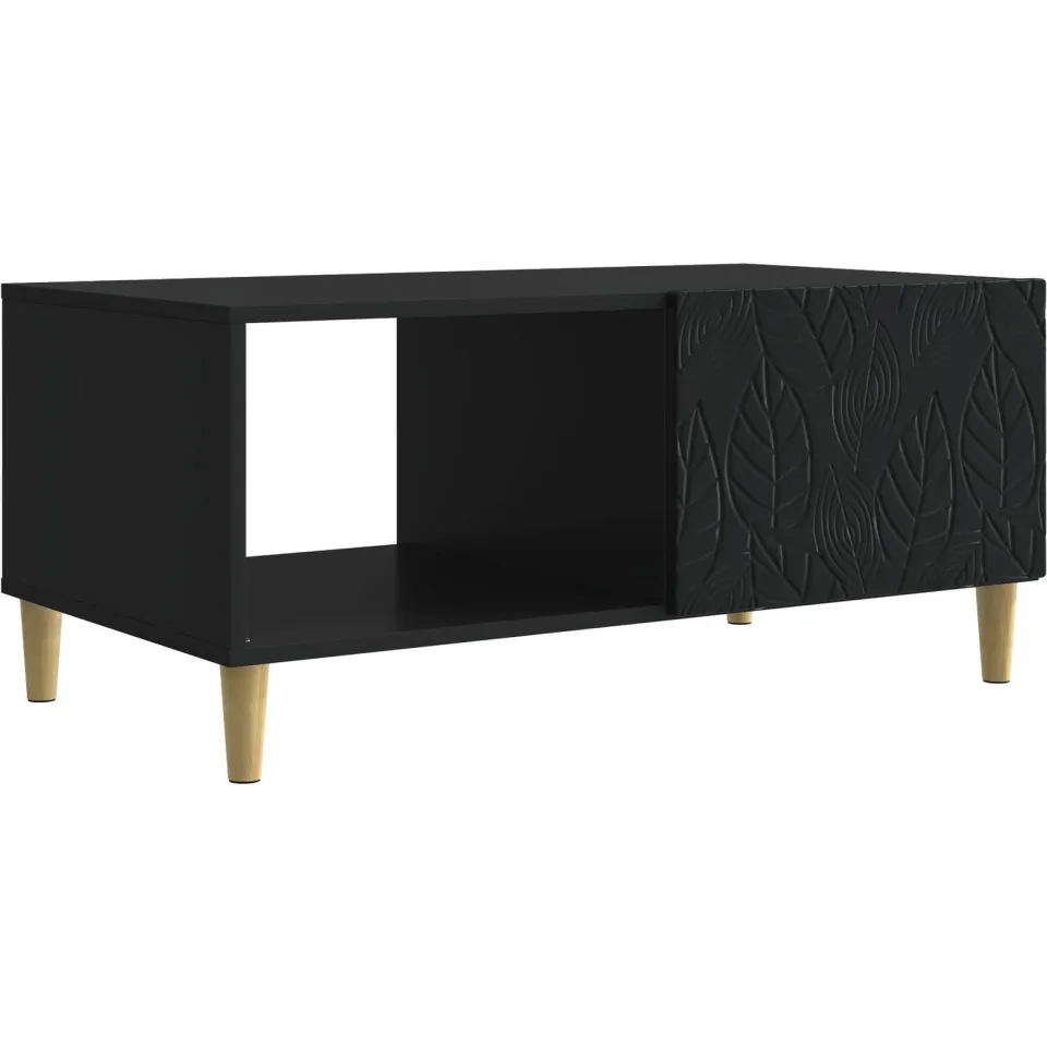 vidaXL Salontafel Zwart 90 x 50 x 40 cm Bewerkt hout, foto 3
