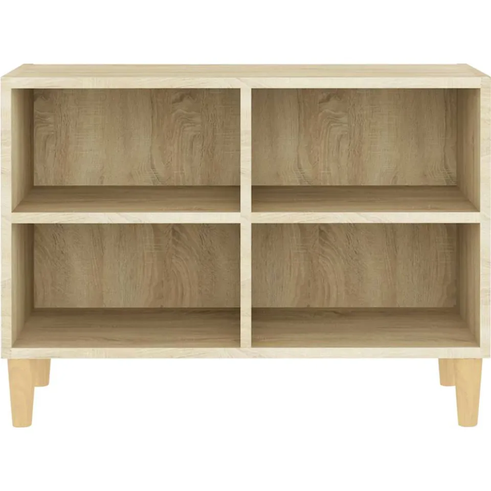 vidaXL Tv-meubel met houten poten 69,5x30x50 cm sonoma eikenkleurig, foto 4