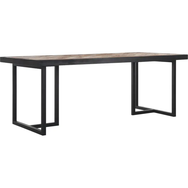 DTP Home Criss Cross eettafel rechthoekig mixed wood naturel - 200 x 100 x 78 cm