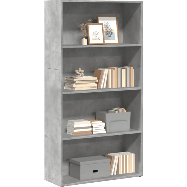 vidaXL Boekenkast 80x30x152 cm bewerkt hout betongrijs