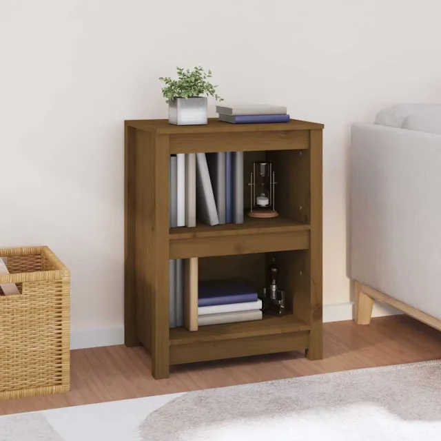 vidaXL Boekenkast 50x35x68 cm massief grenenhout honingbruin bruin, foto 2