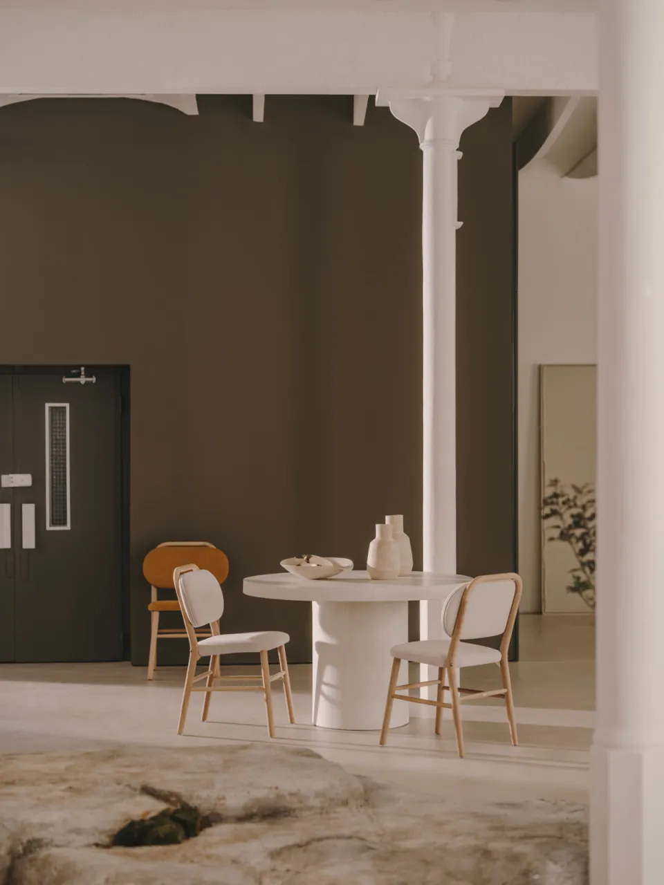 Kave Home Ronde Eettafel 'Aiguablava' Beton, 120cm, kleur Wit, foto 4