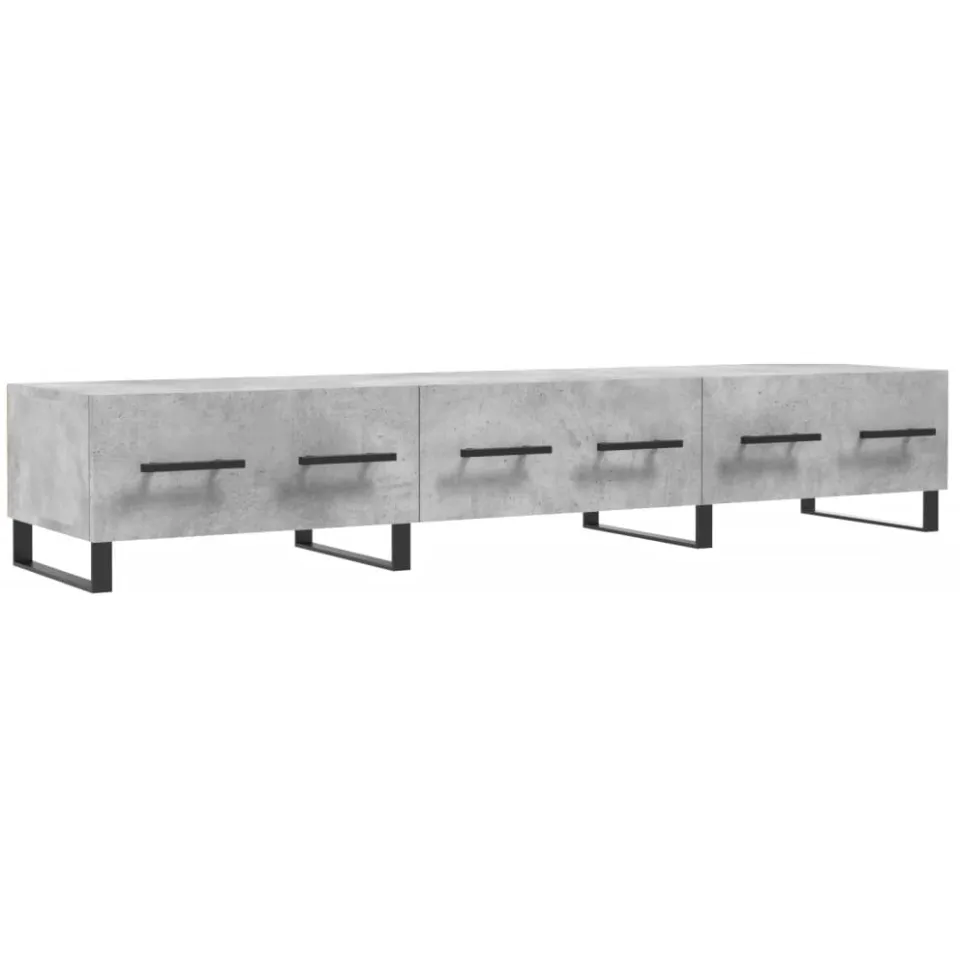 vidaXL Tv-meubel 150x36x30 cm bewerkt hout betongrijs grijs, foto 3