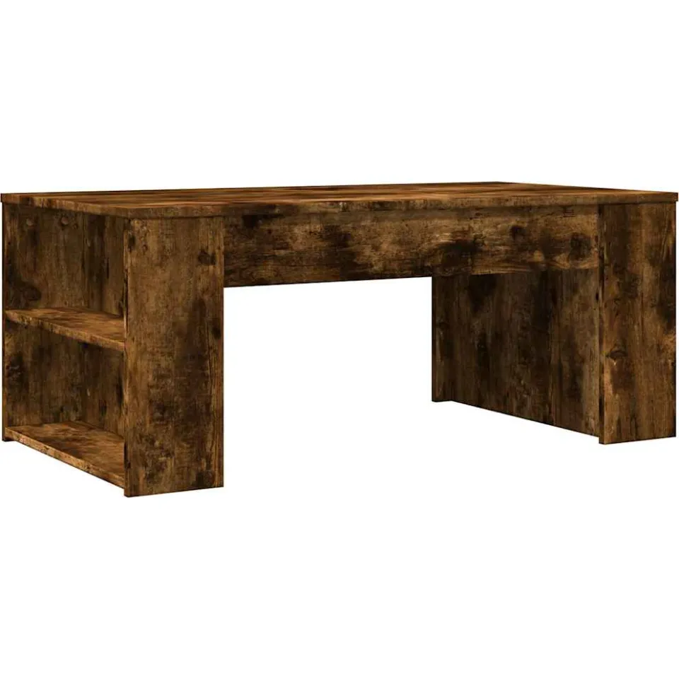 vidaXL Salontafel 102x55x42 cm bewerkt hout gerookt eikenkleurig, foto 4