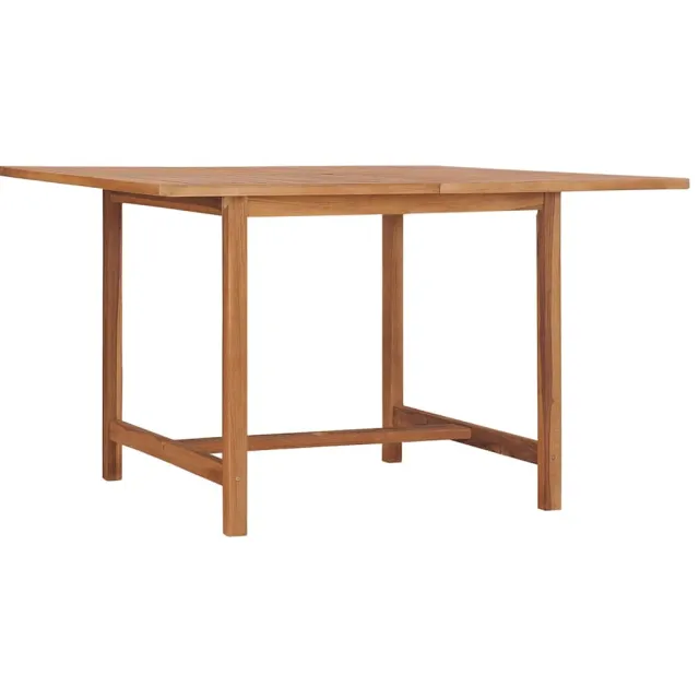 vidaXL Tuintafel 110x110x75 cm massief teakhout bruin, foto 2