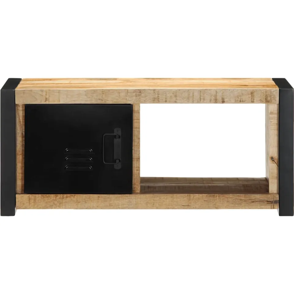 vidaXL Tv-meubel 80x30x35 cm massief ruw mangohout bruin, foto 2