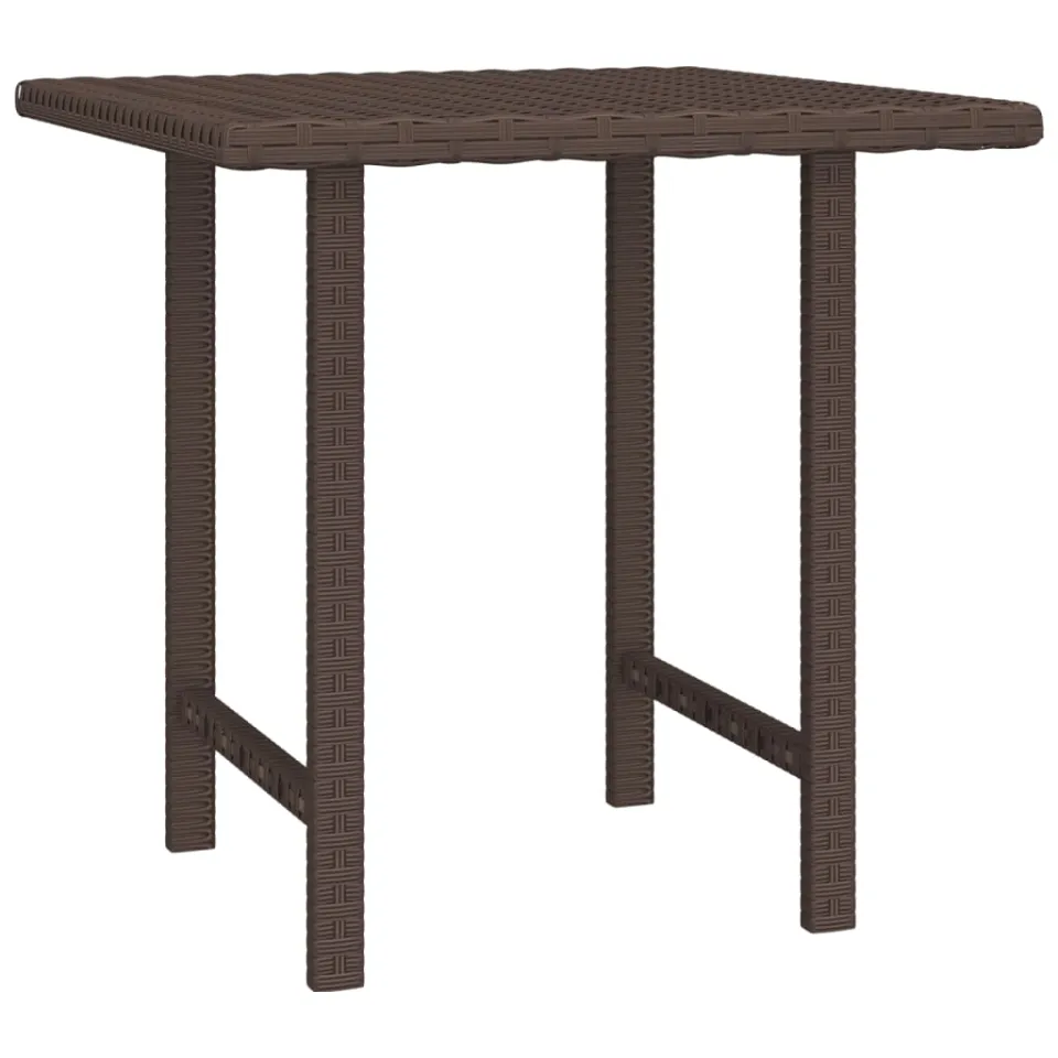vidaXL Tuinbijzettafels 3 st poly rattan bruin, foto 4