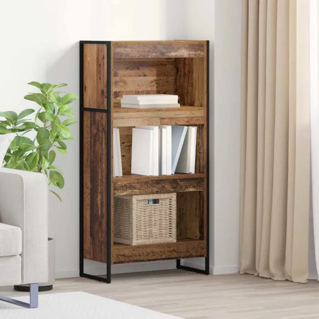 vidaXL Boekenkast 60 x 30 x 121 cm Bewerkt hout Oud Hout Bruin