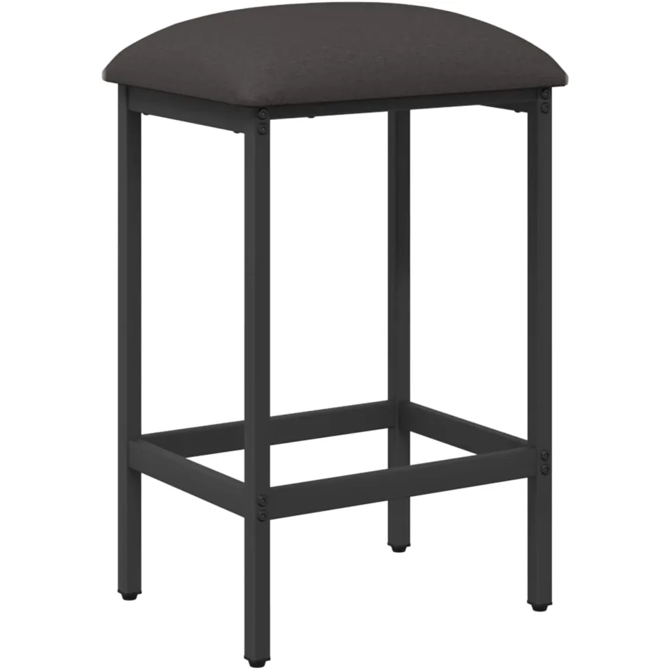 vidaXL Barkruk Donkergrijs 40 x 32 x 64 cm Bewerkt hout, foto 3