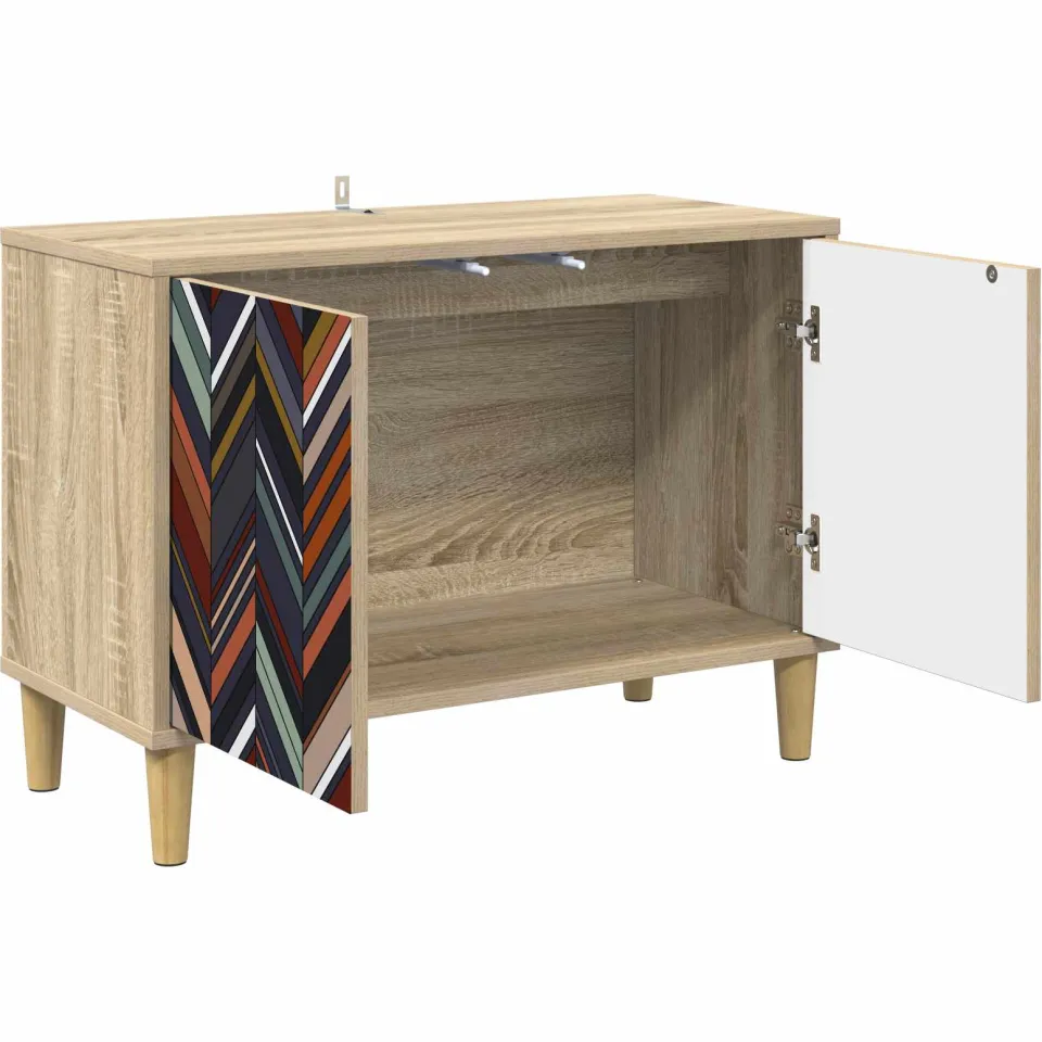 vidaXL Tv-meubel OMMEN 69 x 33 x 50 cm Sonoma Bewerkt hout Bruin