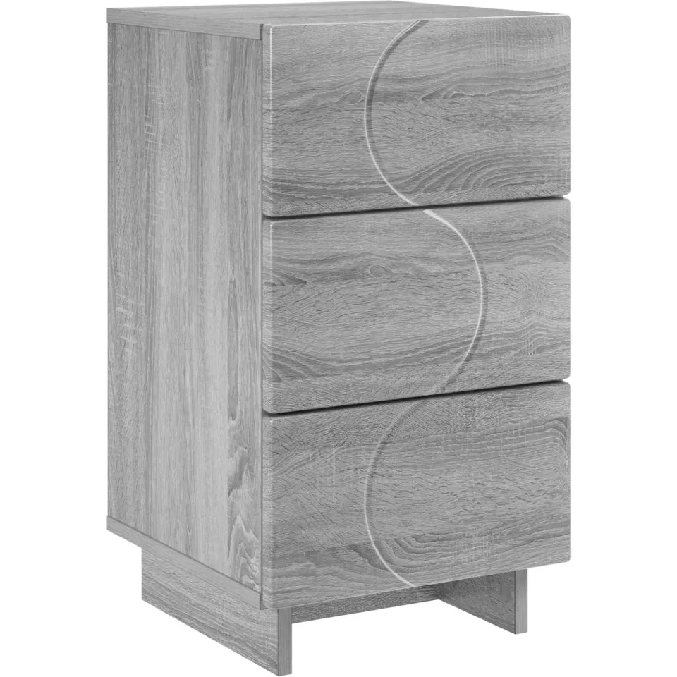 vidaXL Nachtkastje Grijs Sonoma 33,5 x 34,5 x 60 cm Bewerkt hout