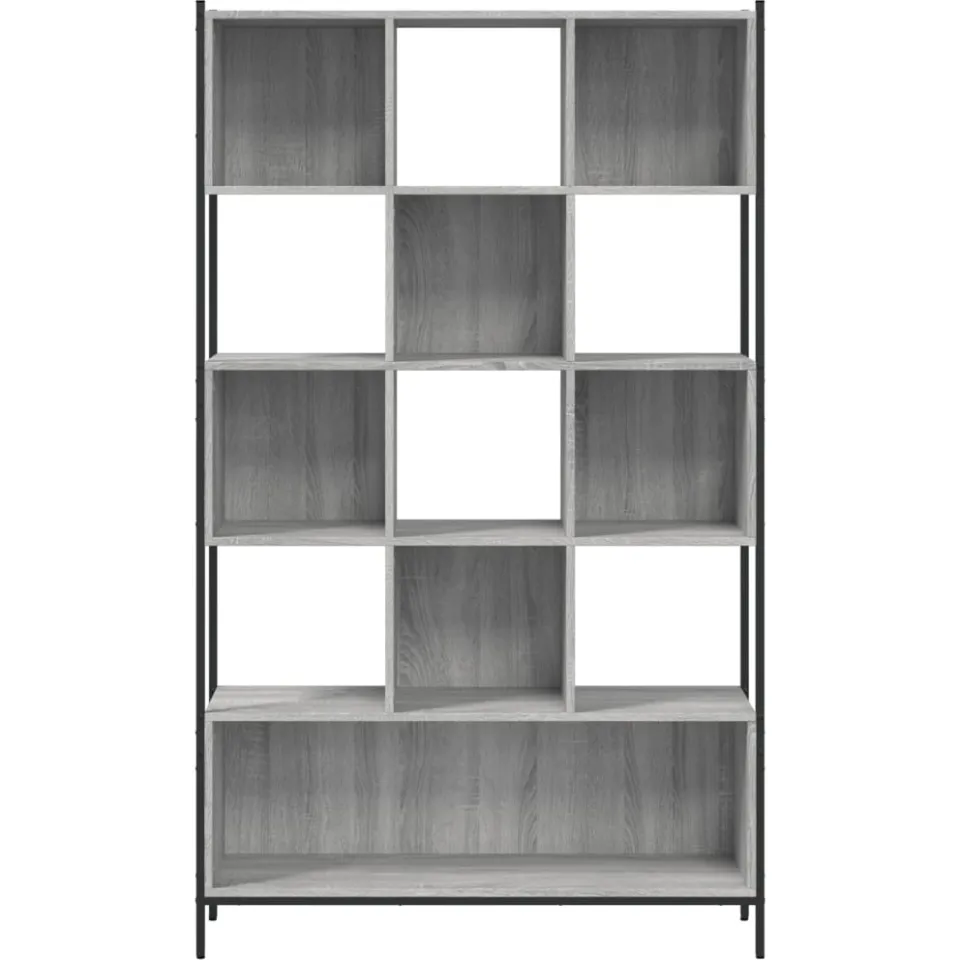 vidaXL Boekenkast 102x28x172 cm bewerkt hout grijs sonoma eikenkleurig, foto 4