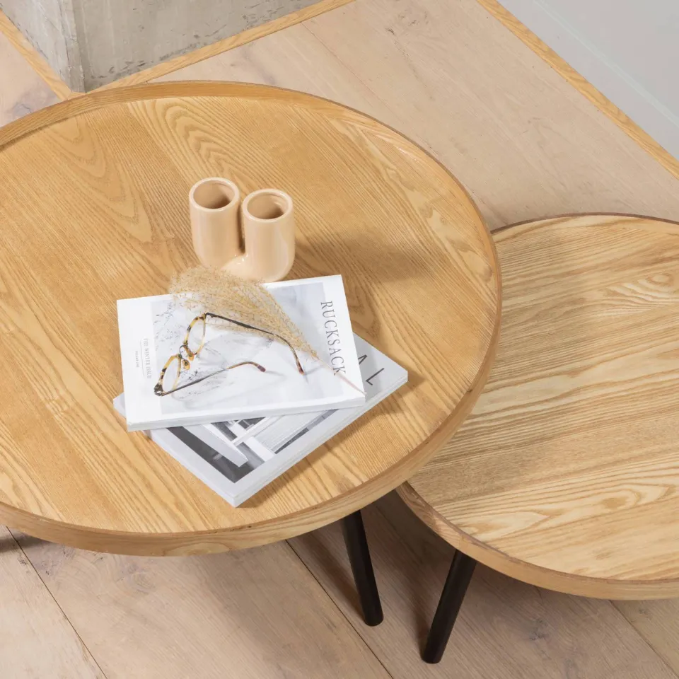 WOOOD Mesa Bijzettafel XL - Hout - Naturel - 39x78x78, foto 2