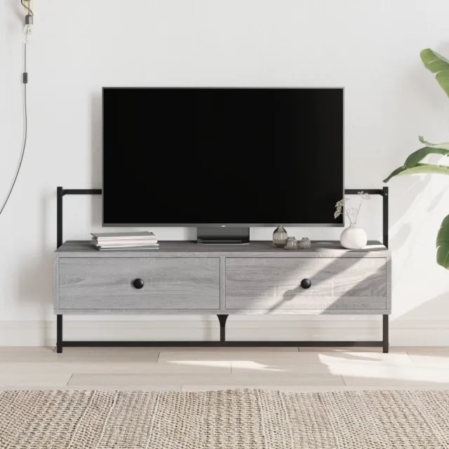 vidaXL Tv-meubel wandgemonteerd 100,5x30x51 cm hout grijs sonoma eiken, foto 2