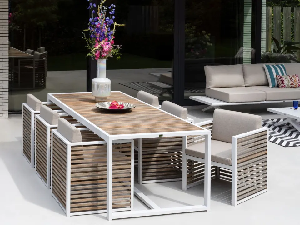 Bellagio tuinmeubelen Bellagio Cadora dining tuintafel 240x100x75cm bruin, foto 4