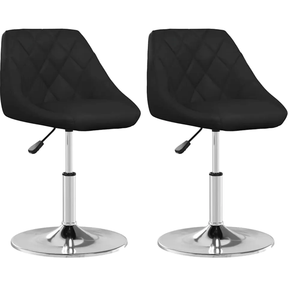 vidaXL Eetkamerstoelen 2 st kunstleer zwart, foto 3