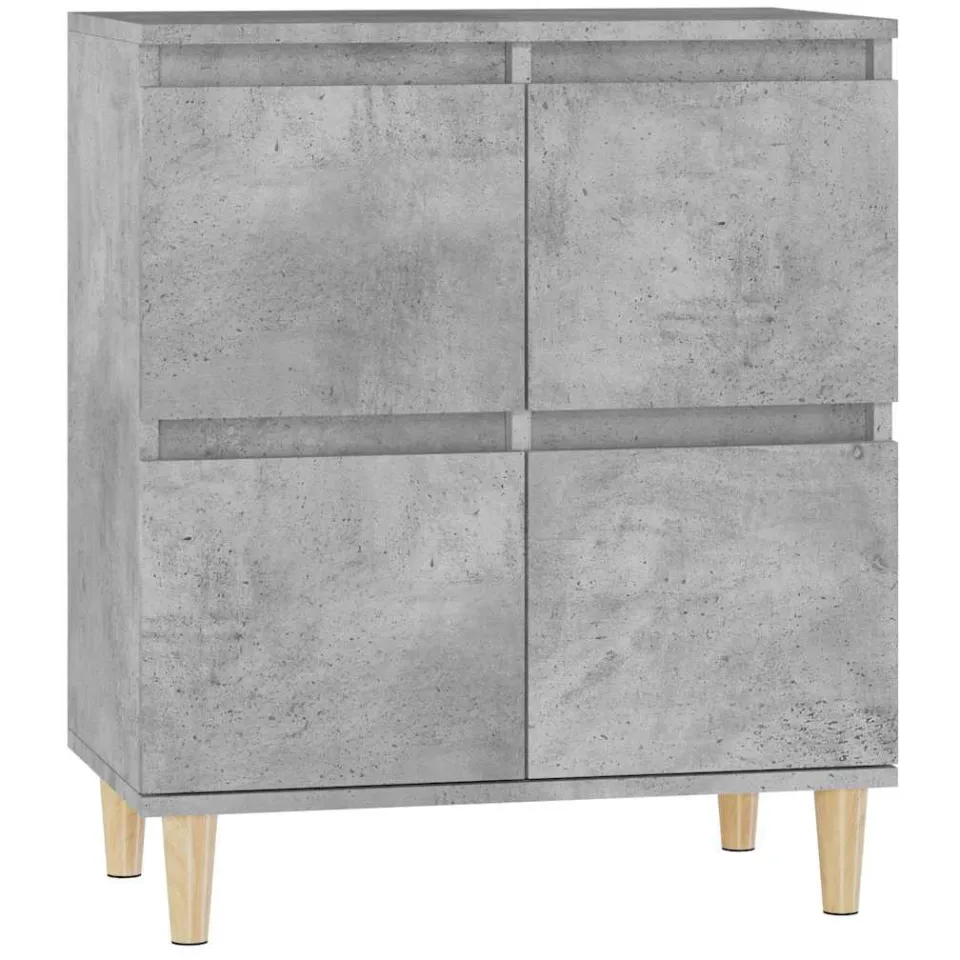 vidaXL Dressoir 60x35x70 cm bewerkt hout betongrijs grijs