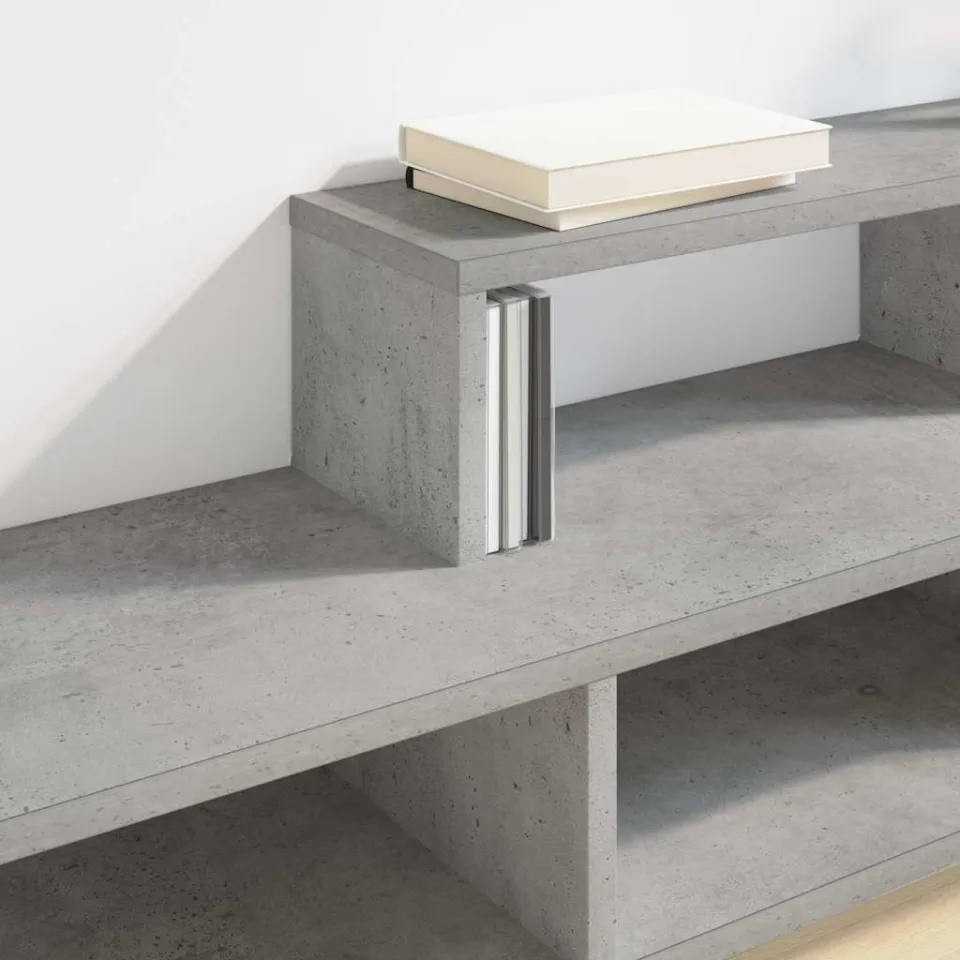 vidaXL TV-stand 120x25x28,5cm Bewerkt hout grijs, foto 4