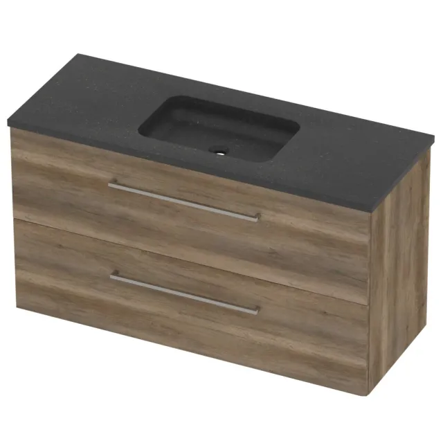 Basic-Line Rocky 46 Badmeubelset Hardsteen 120x46x62 cm R46BSDSO1200 Scotch Oak Blue Stone Grijs
