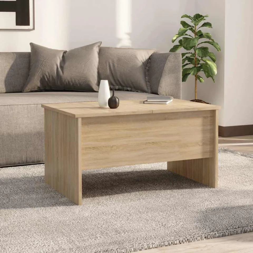 vidaXL Salontafel 80x50x42,5 cm bewerkt hout sonoma eikenkleurig, foto 3