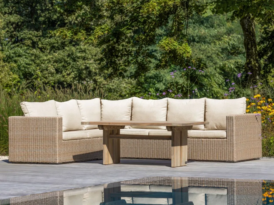 Intenso Furniture Intenso Carpino/ROUGH-L dining loungeset 3-delig rechts bruin, foto 3