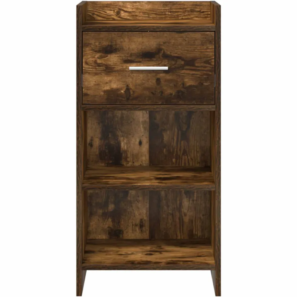 vidaXL Dressoir Gerookt eiken 40 x 36 x 80 cm Bewerkt hout, foto 4