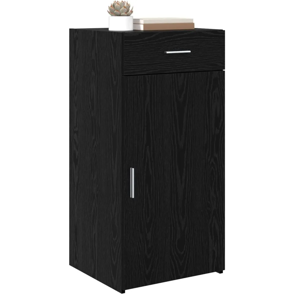 vidaXL Dressoir Zwart eiken 45 x 42,5 x 93 cm Bewerkt hout