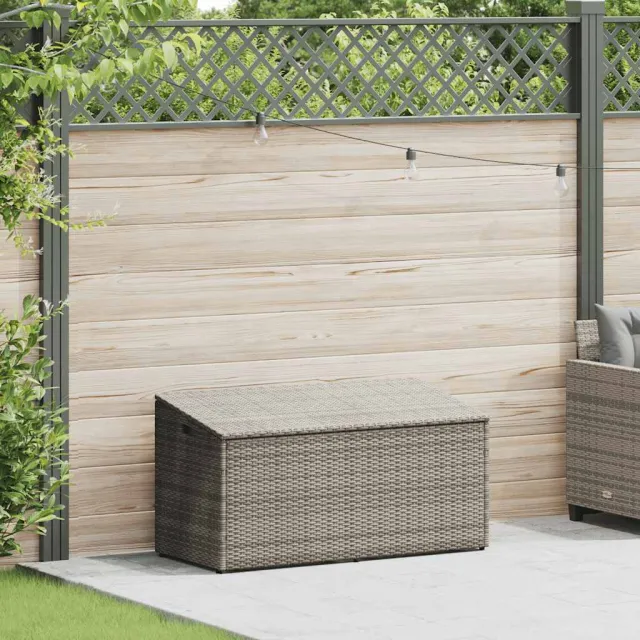 vidaXL Tuinbox 110x50x58 cm poly rattan grijs, foto 2