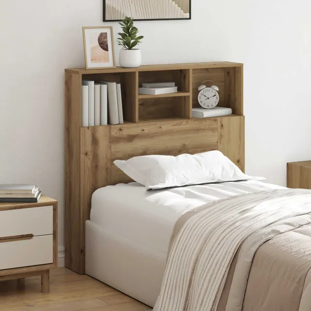 vidaXL Hoofdeinde kas Artisan Eiken Bewerkt hout Bruin