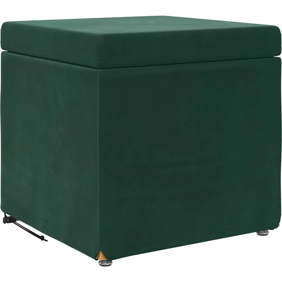 vidaXL Kruk Donkergroen 41 x 41 x 40 cm Velvet en Gefabriceerd Hout