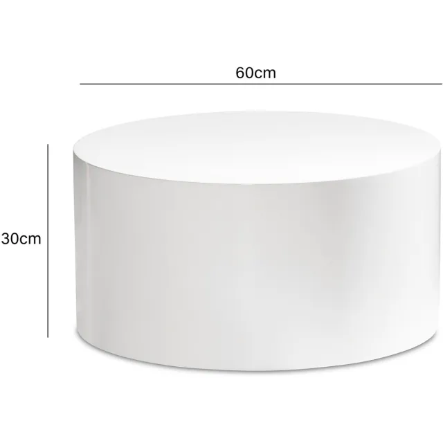 Sky Style Monobloc Hoogglans Wit Salontafel Rond